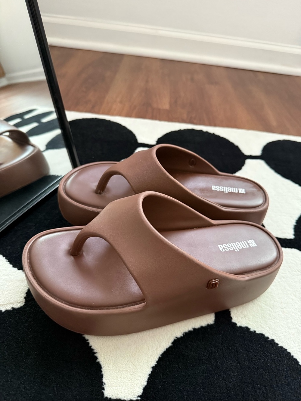 Melissa Brown Platform Thong Sandals